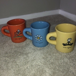 Life Is Good One (1) Coffee Mug YOU CHOOSE Golf Flower‎ Yoga